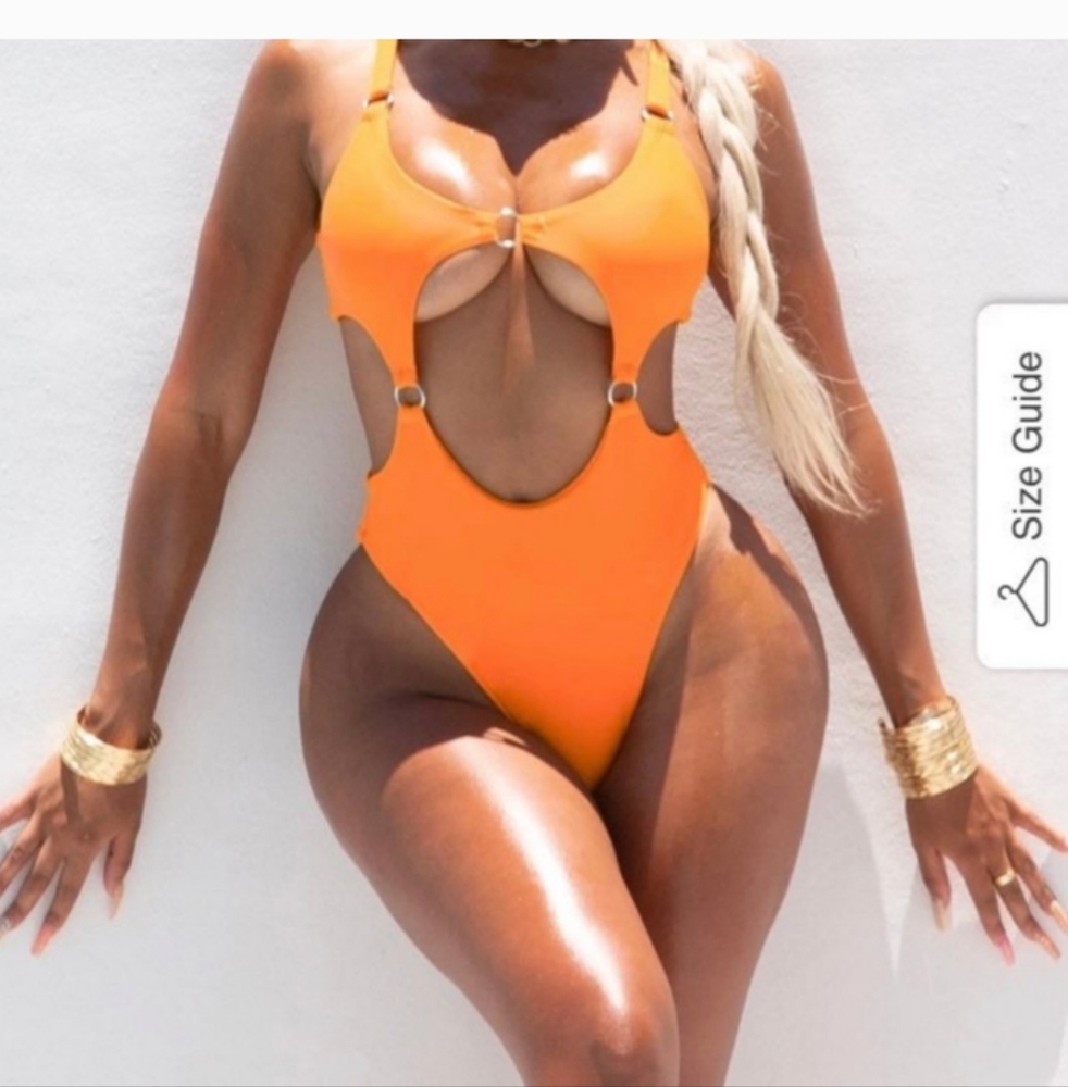 Matte orange swimsuit Mylo Monokoni Sz XL
